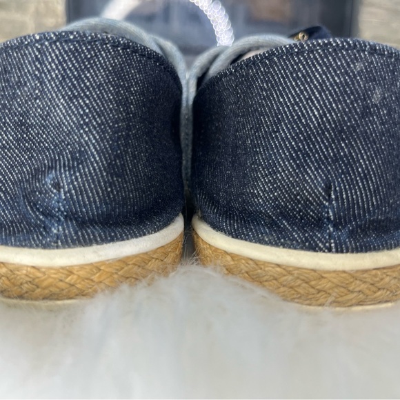 MICHAEL Michael Kors Women’s Denim Kristy Lace Up Leather Canvas Shoes Size 9 - Picture 5 of 9